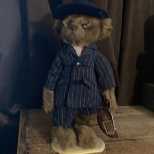 1900’s Brass Button Bear “Baxter”-20th Century Collectibles